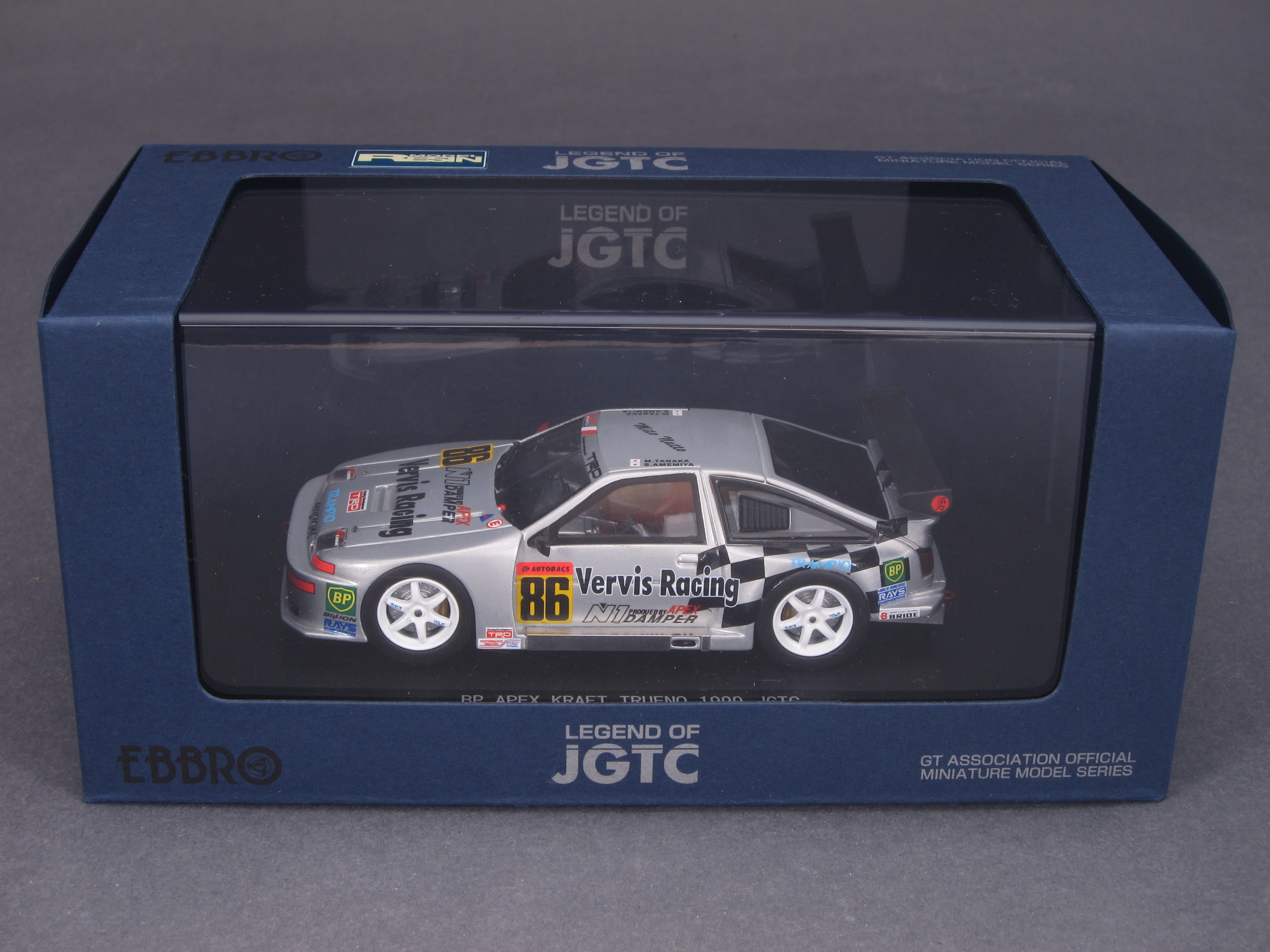 ミニカー BP APEX TRUENO 1999 JGTC EBBRO 44538 1/43 BP APEX KRAFT TRUENO 1999 JGTC No.86 SILVER